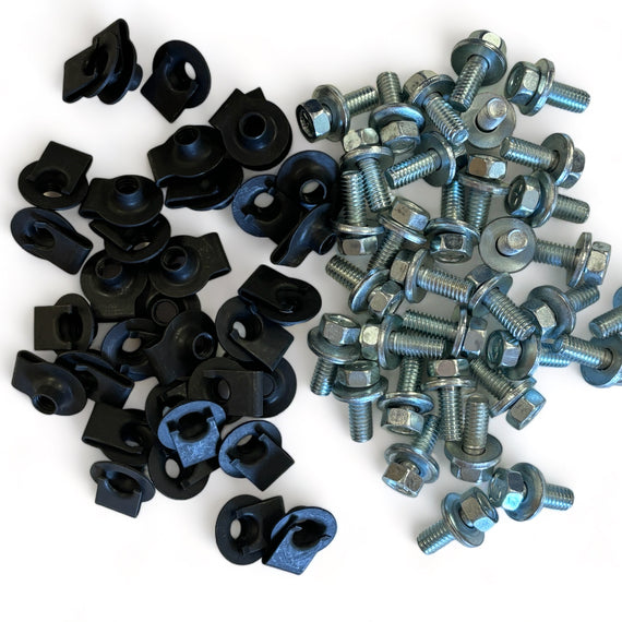 FRONT PANEL BOLT & CLIP SET (NOS19/20)