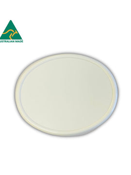 WHITE Oval Number Plate