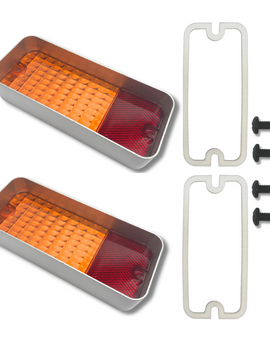REAR INDICATOR/TAIL LIGHT & BRAKE LIGHT LENS SET (HQ HJ HX) (NOS-H6/7)
