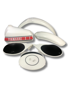 YAMAHA YZ 250E 400E FULL PLASTIC SET (WHITE)