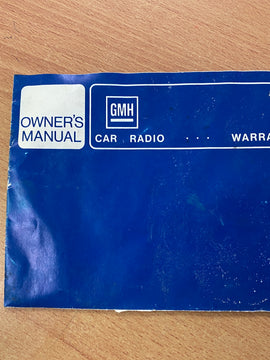 Radio manual unknown model holden B3