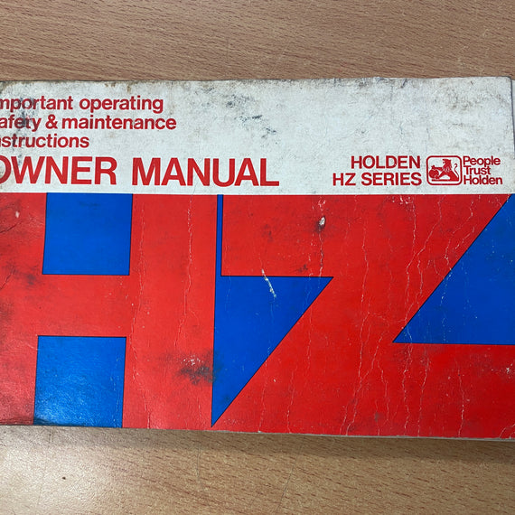 HZ Holden 1979 owners manual B4