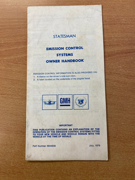 Holden HJ emssion control  6 pages B6