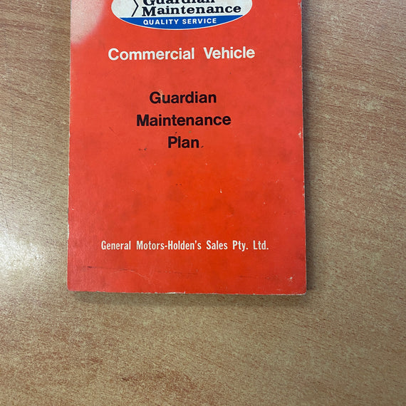 Holden HZ Commercial maintenance Plan book B9