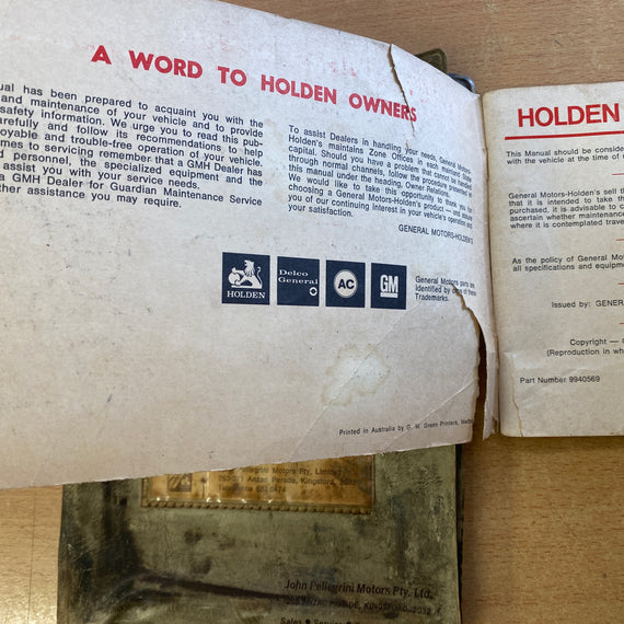 Holden HJ Owners manual  B13